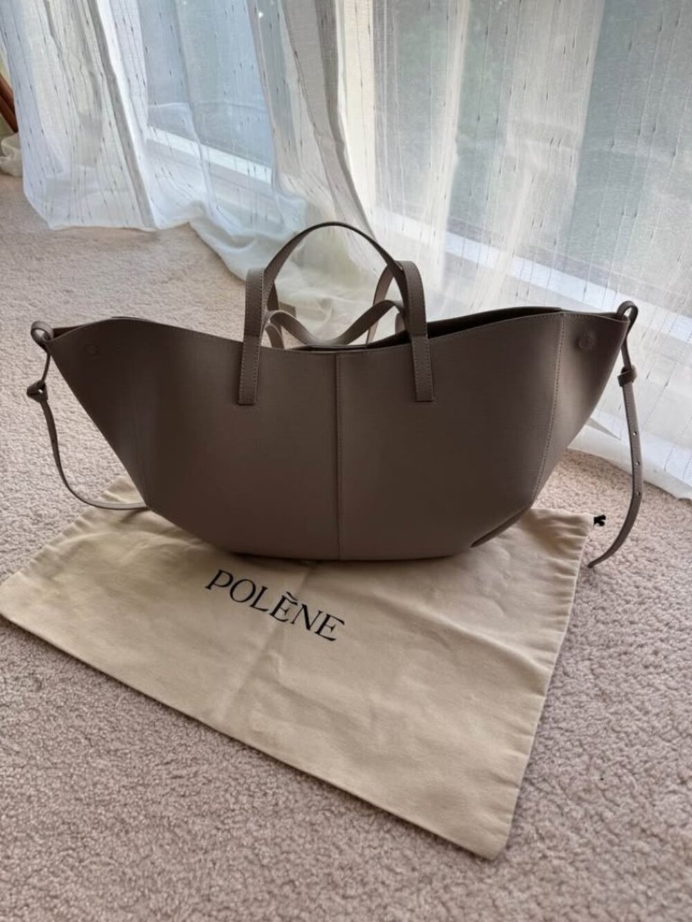 Polene Cyme in Taupe with Dust Bag